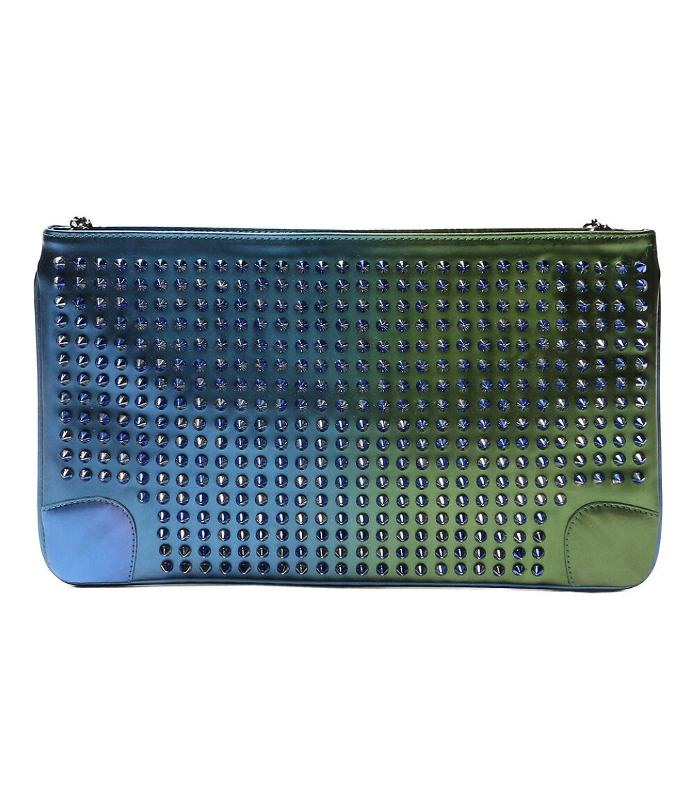 Christian Louboutin Studded Pouch 2Way Shoulder Bag Black